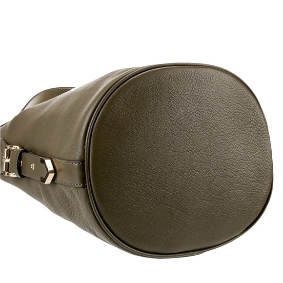 Michael Kors Brooke Green Leather Bucket Shoulder Crossbody Bag NWOT - Picture 4 of 13